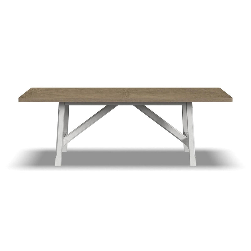 White Wood Rectangular Dining Table - 90 x 30 x 42