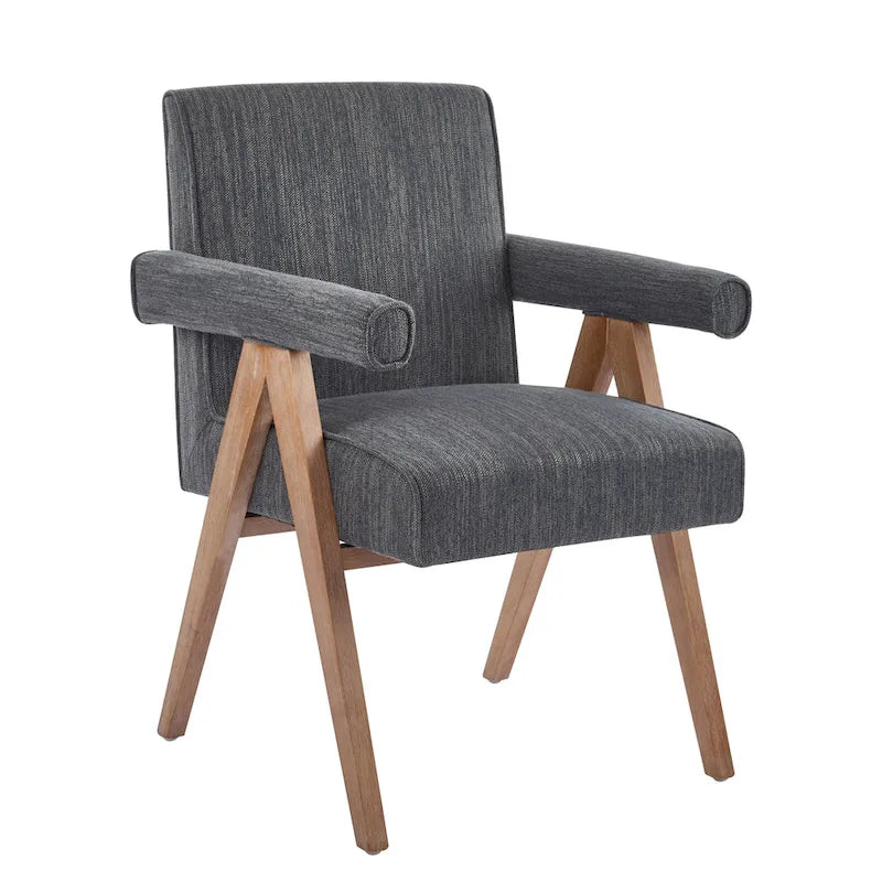 Poppy Fabric Arm Dining Chair (Set of 2)