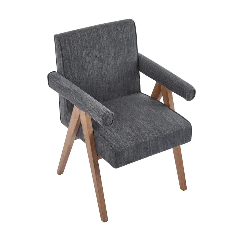 Poppy Fabric Arm Dining Chair (Set of 2)