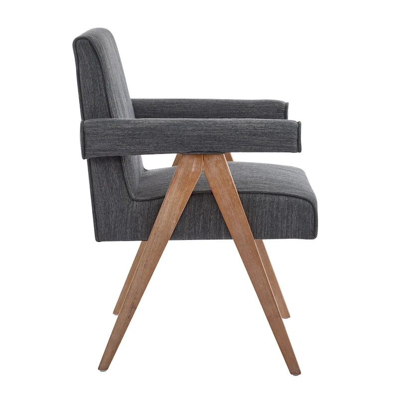 Poppy Fabric Arm Dining Chair (Set of 2)