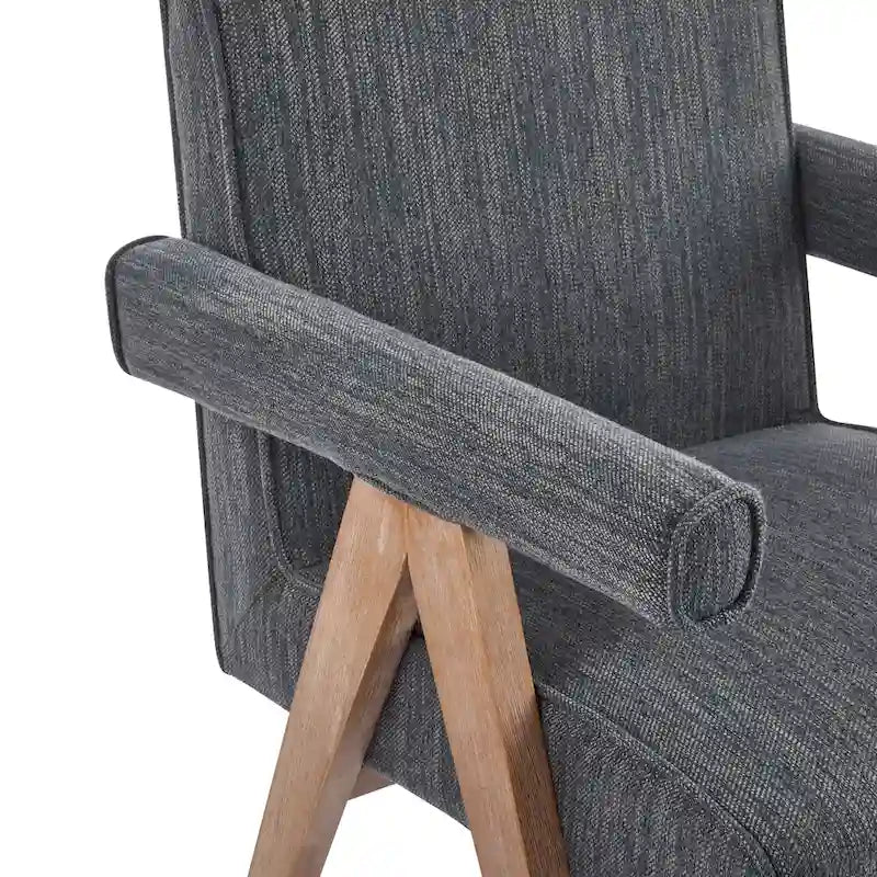 Poppy Fabric Arm Dining Chair (Set of 2)