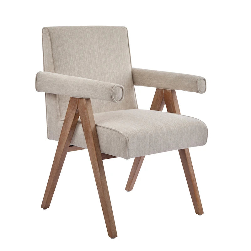 Poppy Fabric Arm Dining Chair (Set of 2)