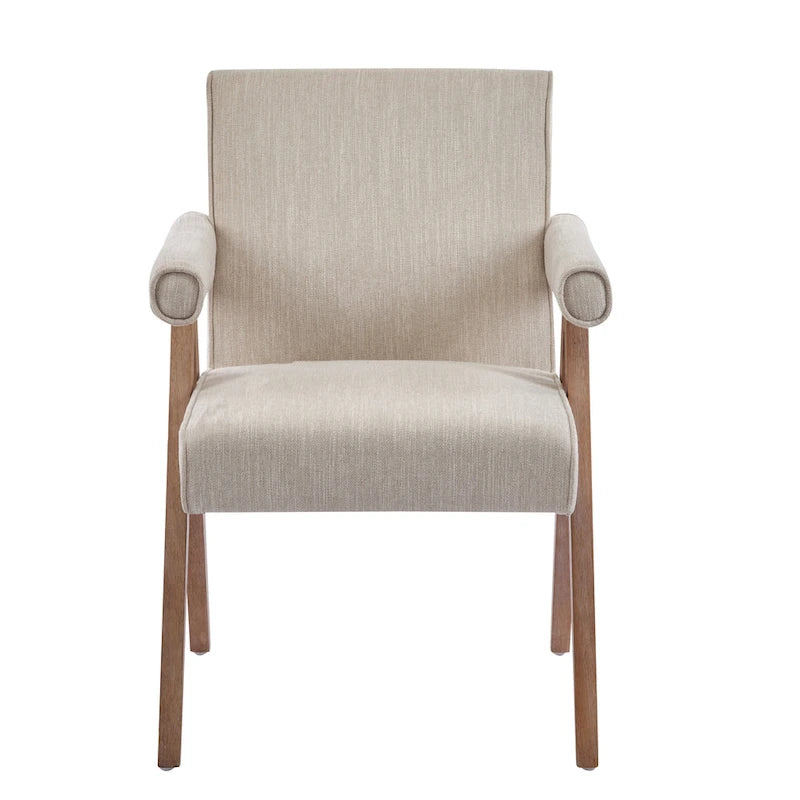 Poppy Fabric Arm Dining Chair (Set of 2)