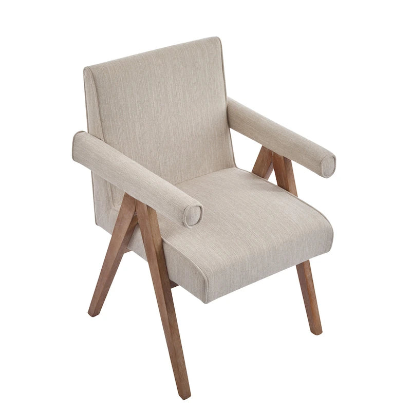 Poppy Fabric Arm Dining Chair (Set of 2)