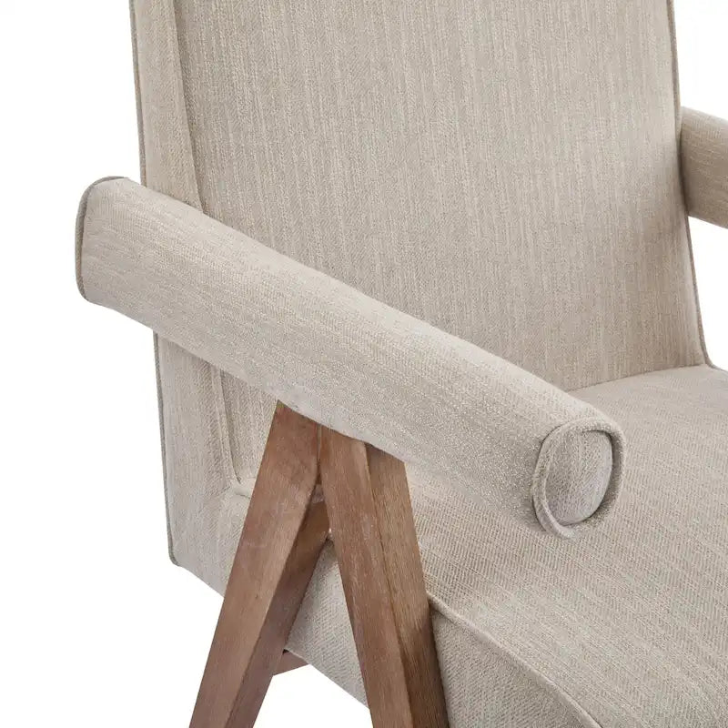 Poppy Fabric Arm Dining Chair (Set of 2)