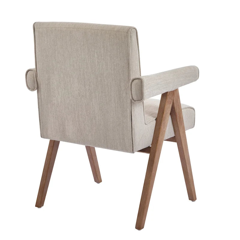 Poppy Fabric Arm Dining Chair (Set of 2)