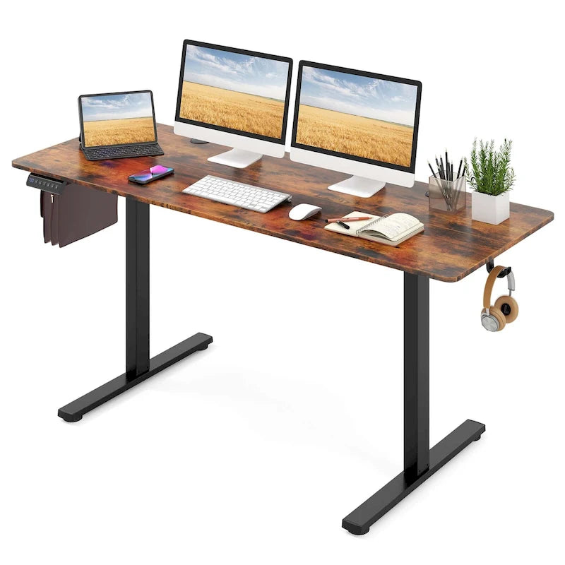 Bureau assis-debout électrique réglable en hauteur 63 x 24 pouces - Voir détails