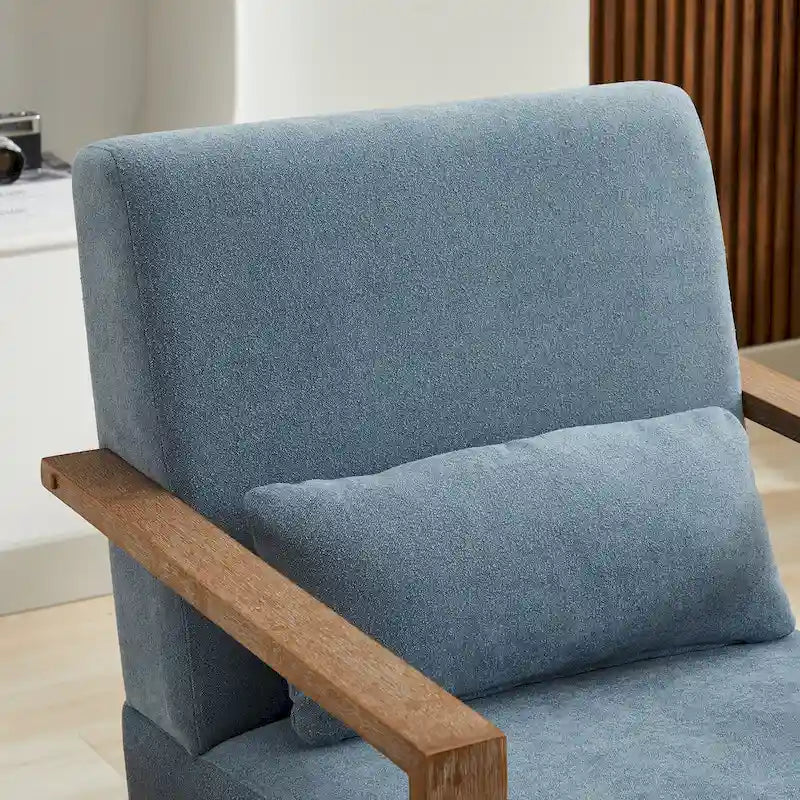 30.31 Linen Blend Upholstered Swivel Accent Chair