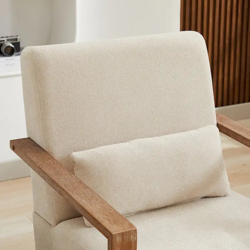 30.31 Linen Blend Upholstered Swivel Accent Chair