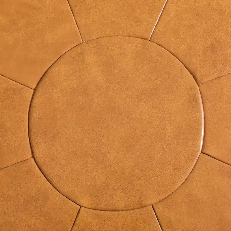 34.5 W Full-Grain Genuine Italian Leather Ottoman