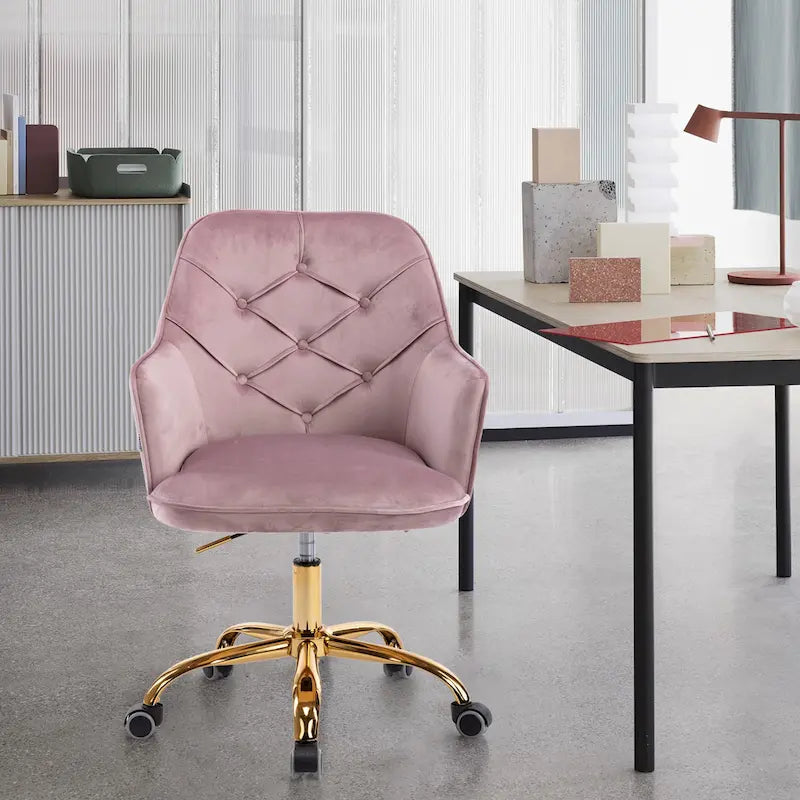 Fauteuil coquille pivotant en velours pour salon, chaise de bureau