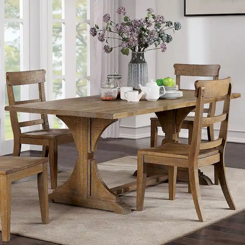 76-inch Solid Wood Dining Table