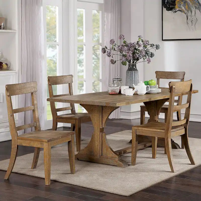 76-inch Solid Wood Dining Table