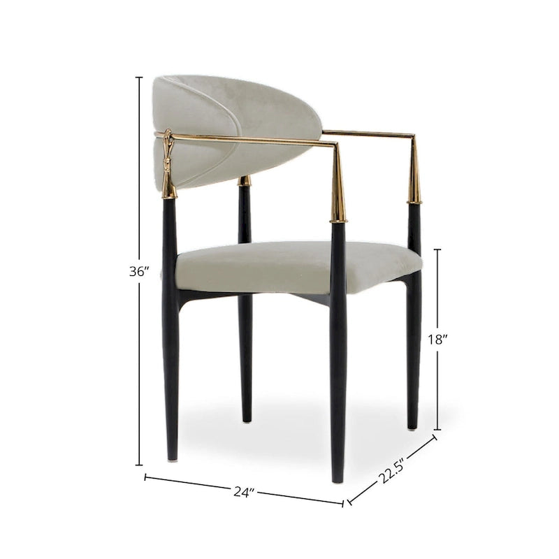 Gold Stainless Steel Dining Chair