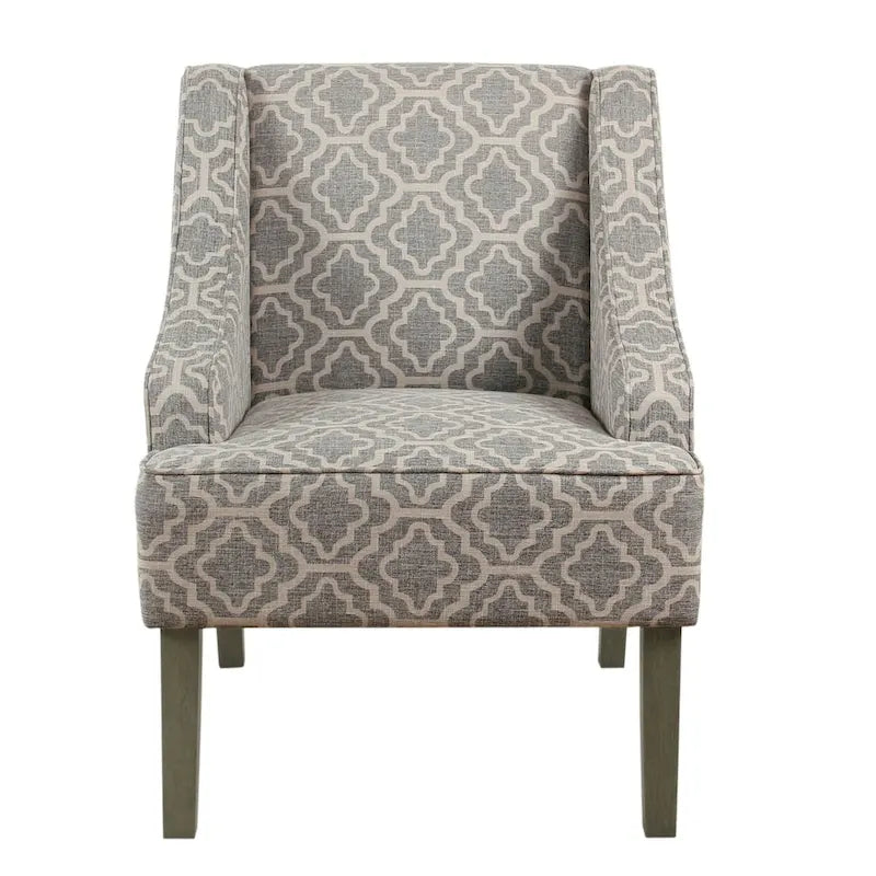 Ash Geometric Classic Swoop Arm Chair