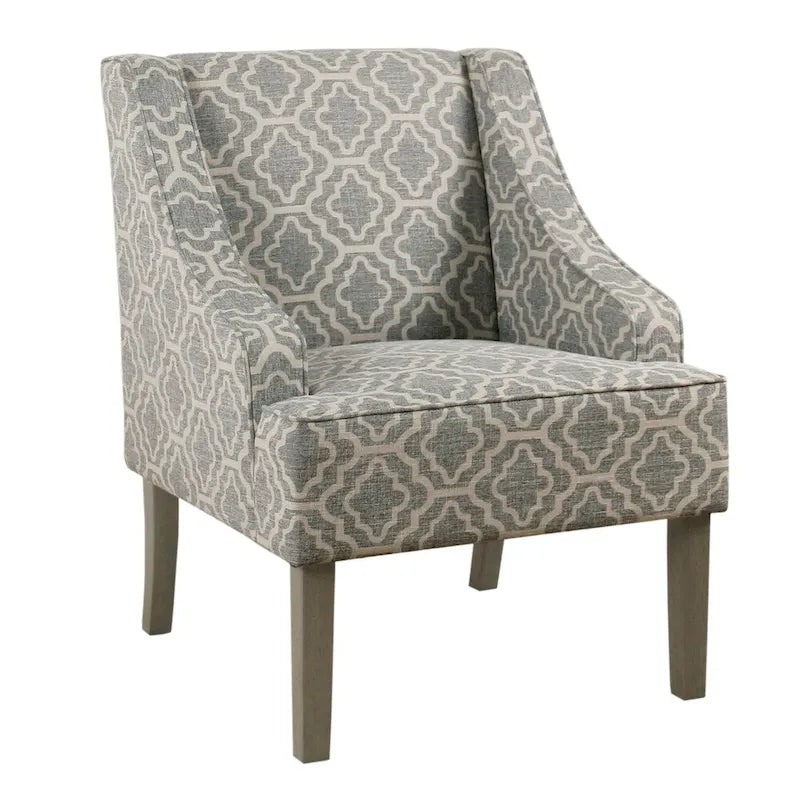 Ash Geometric Classic Swoop Arm Chair