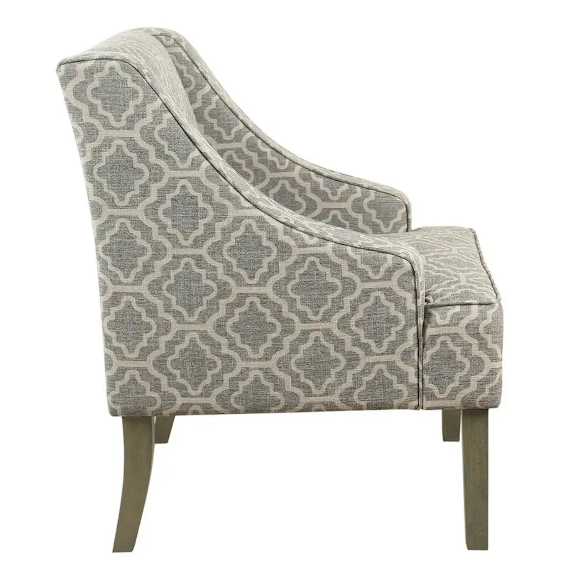Ash Geometric Classic Swoop Arm Chair