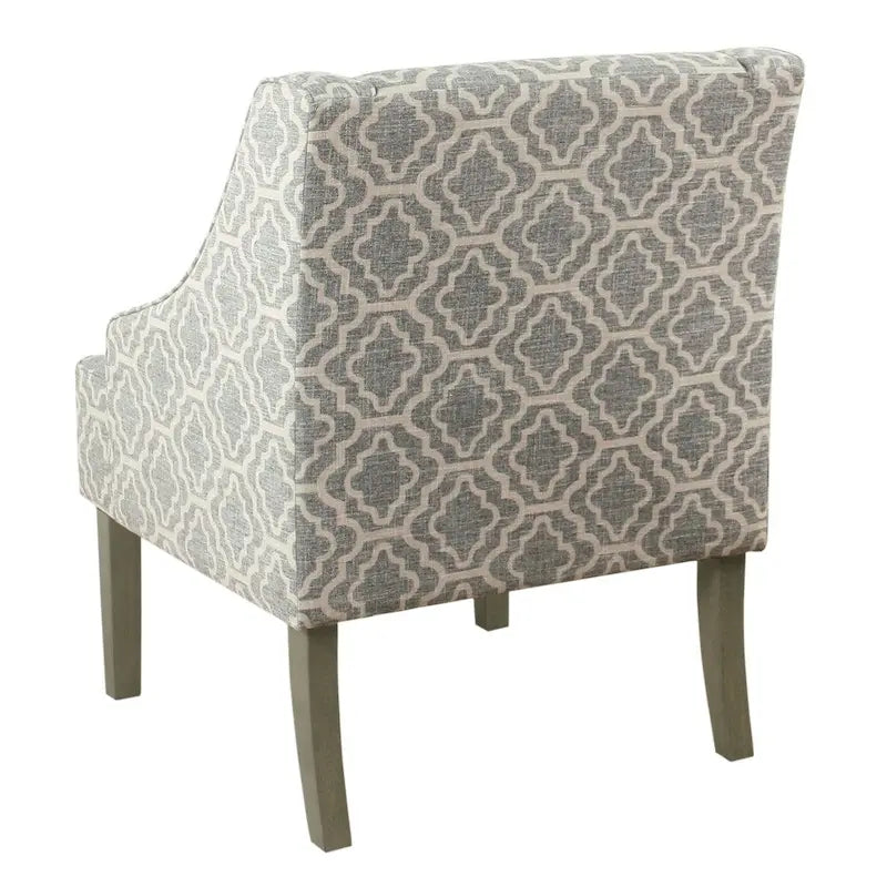 Ash Geometric Classic Swoop Arm Chair