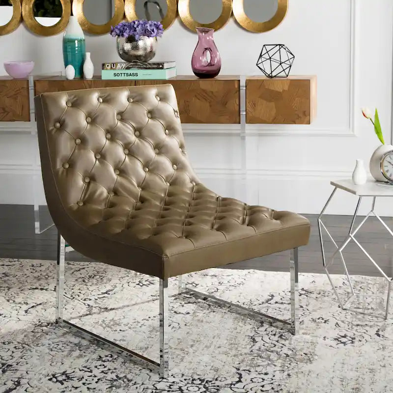 Mid-Century Modern Tufted Club Chair - 25Wx30Dx32H