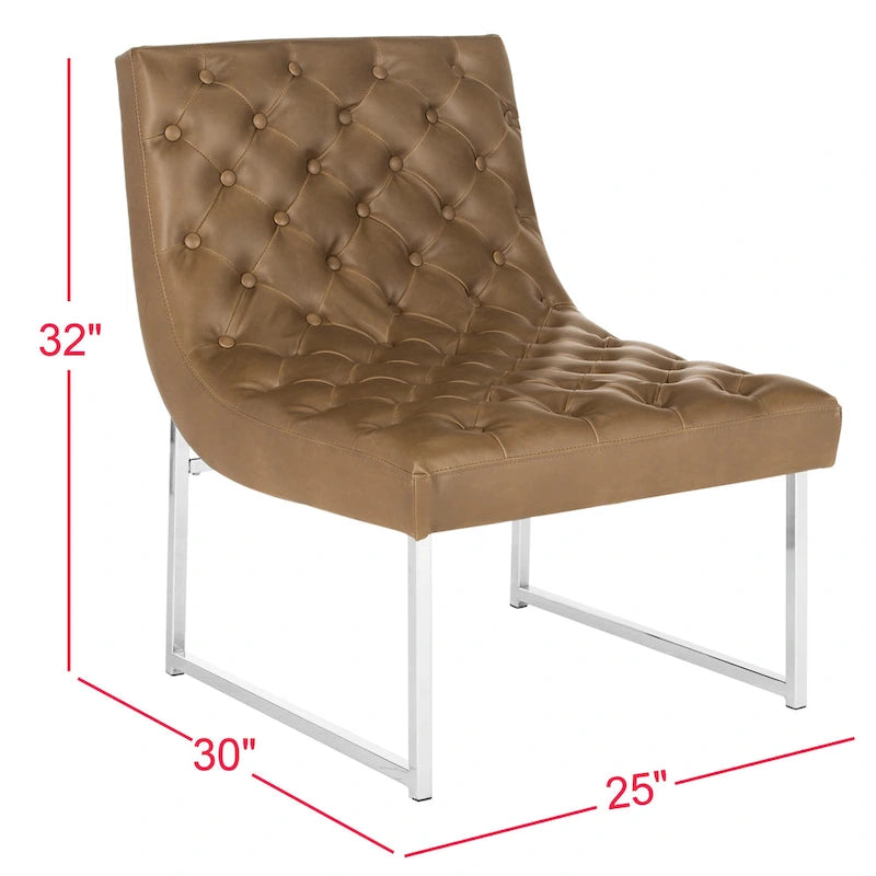 Mid-Century Modern Tufted Club Chair - 25Wx30Dx32H