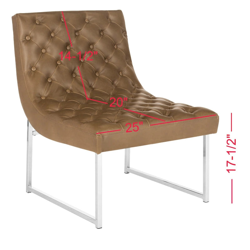 Mid-Century Modern Tufted Club Chair - 25Wx30Dx32H