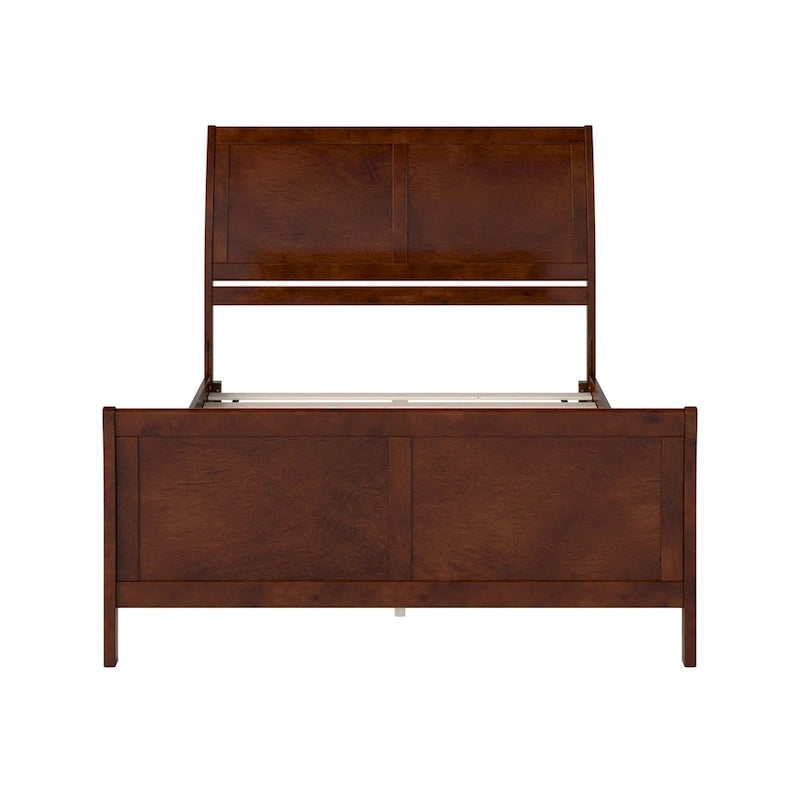 Solid Wood Low Profile Platform Bed with Matching Footboard