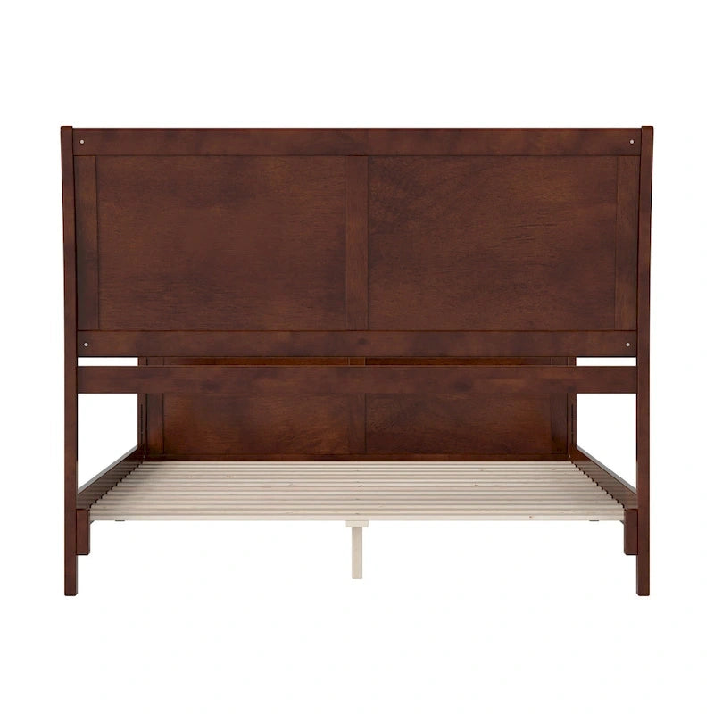 Solid Wood Low Profile Platform Bed with Matching Footboard
