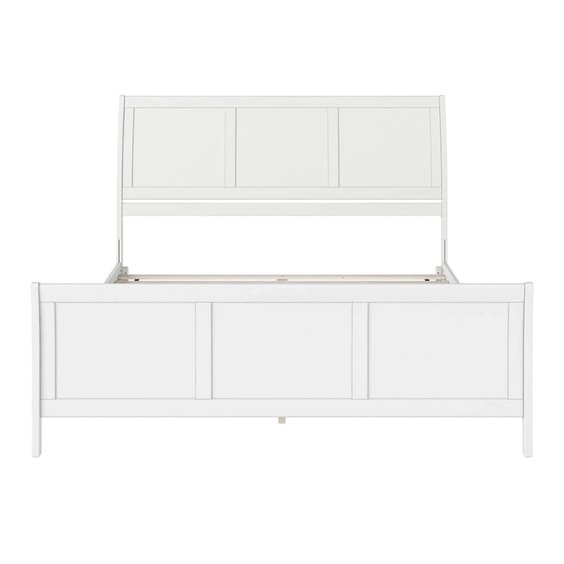 Solid Wood Low Profile Platform Bed with Matching Footboard