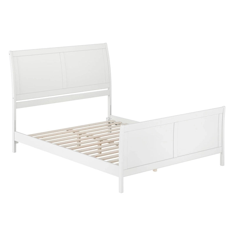 Solid Wood Low Profile Platform Bed with Matching Footboard