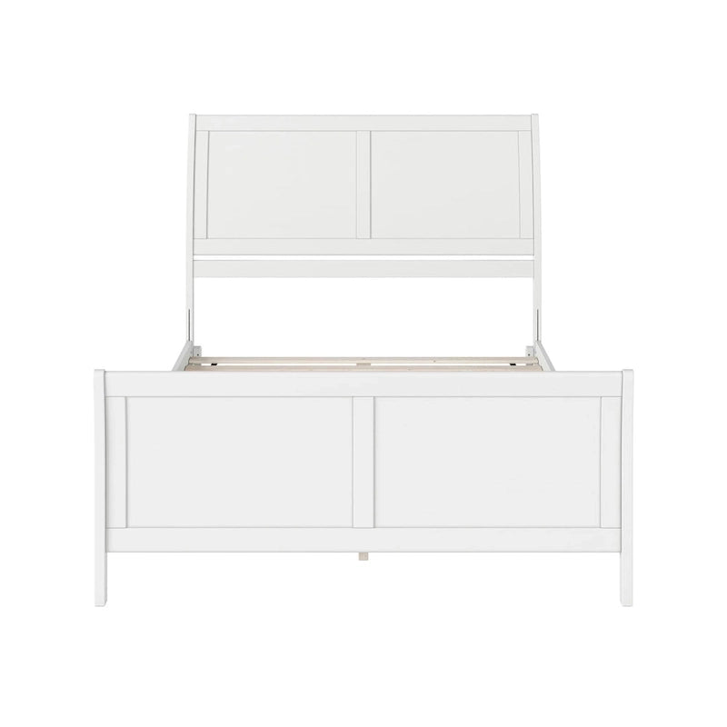 Solid Wood Low Profile Platform Bed with Matching Footboard