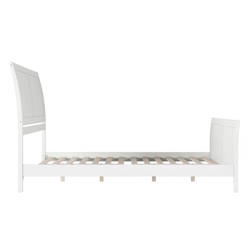 Solid Wood Low Profile Platform Bed with Matching Footboard