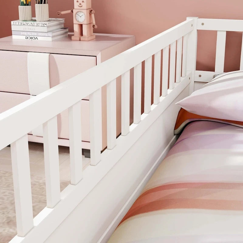 wooden children's floor bed without Support slat