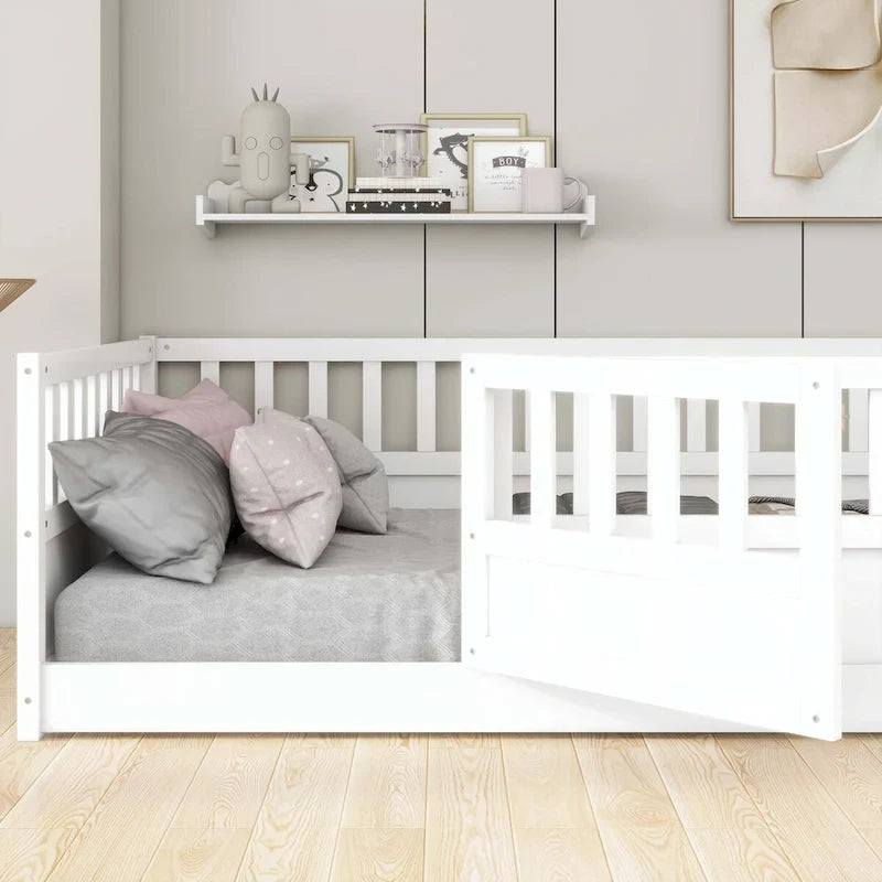 wooden children's floor bed without Support slat