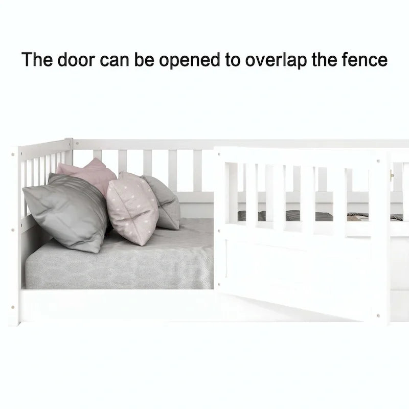 wooden children's floor bed without Support slat
