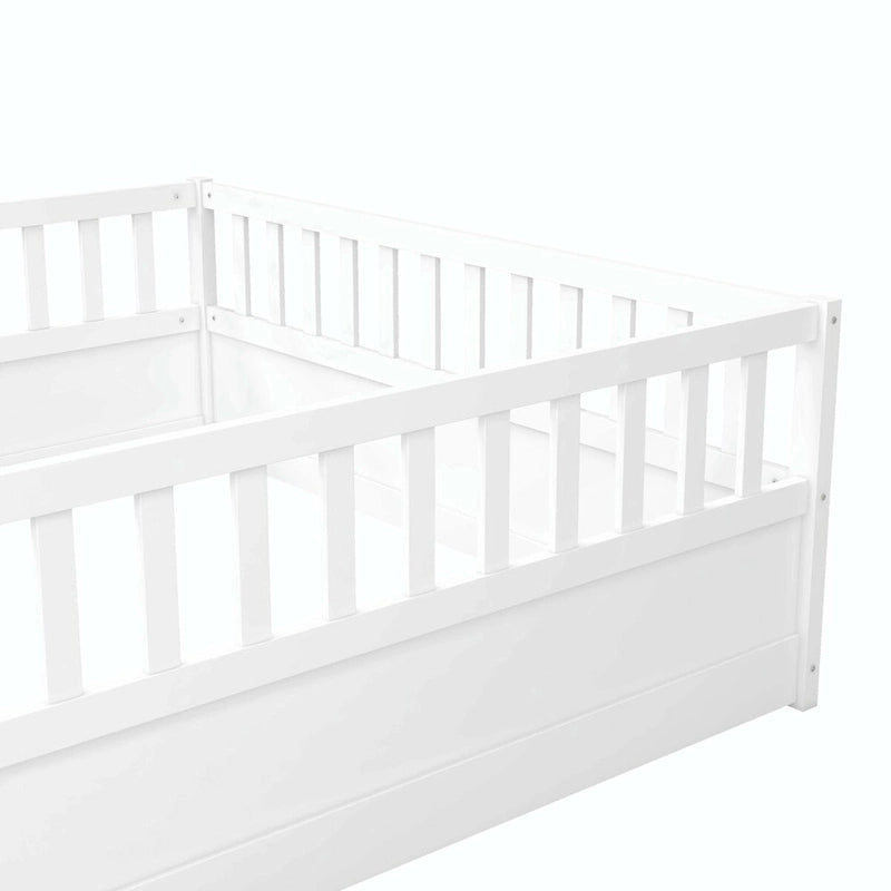 wooden children's floor bed without Support slat