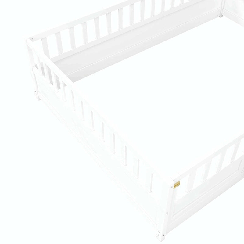 wooden children's floor bed without Support slat