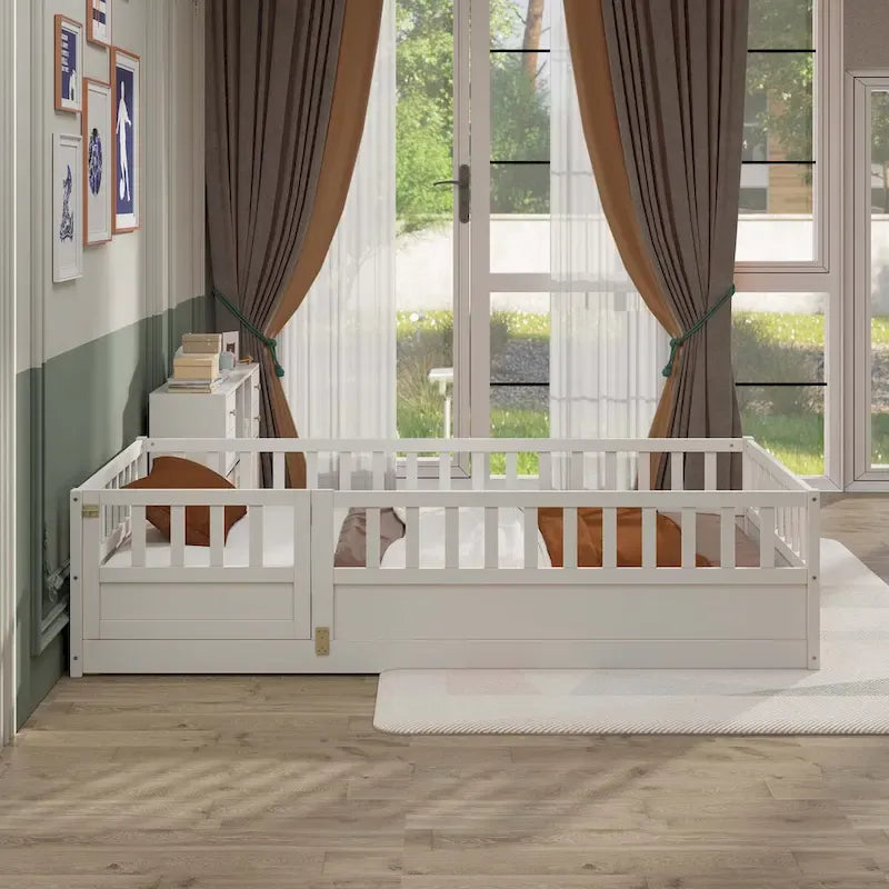 wooden children's floor bed without Support slat
