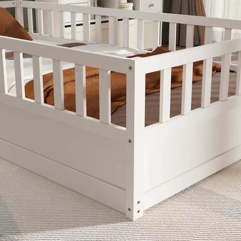 wooden children's floor bed without Support slat