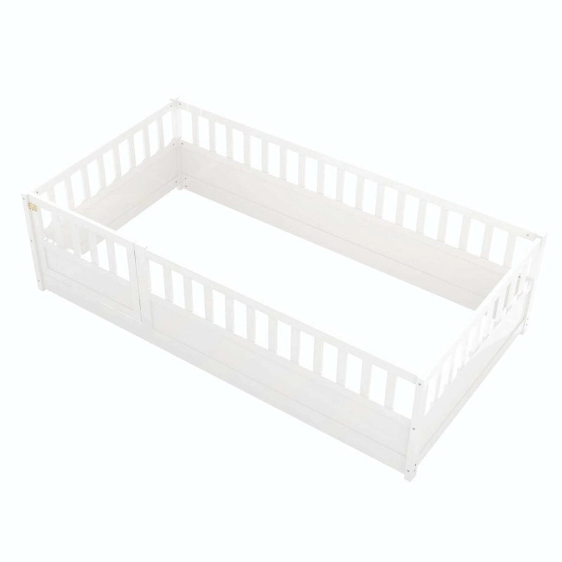wooden children's floor bed without Support slat