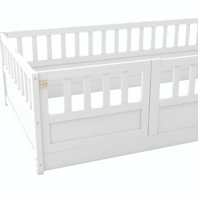 wooden children's floor bed without Support slat