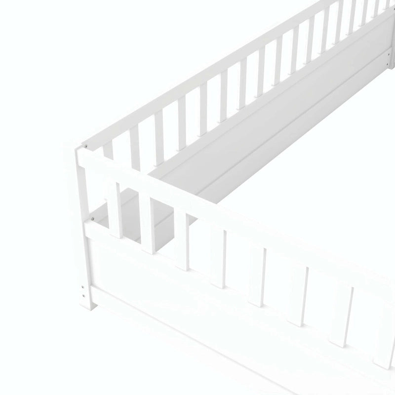 wooden children's floor bed without Support slat