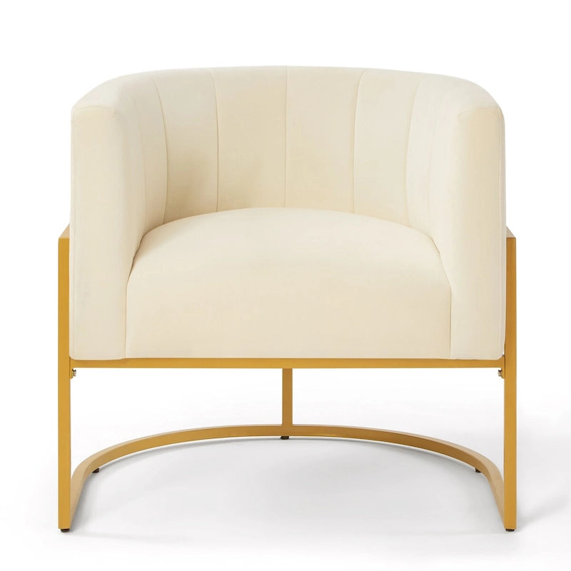 Chaise décorative à dossier incurvé