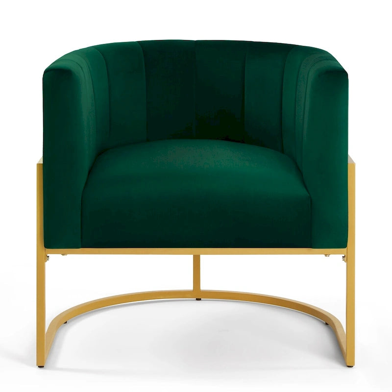 Chaise décorative à dossier incurvé