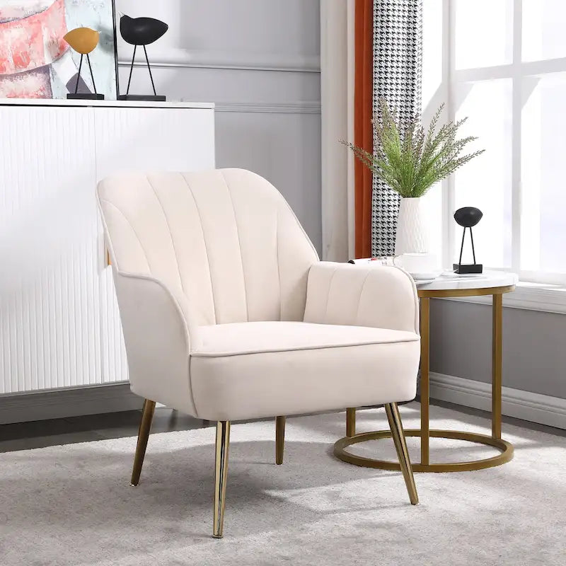 25.2-inch Wide Armrest Modern Chair