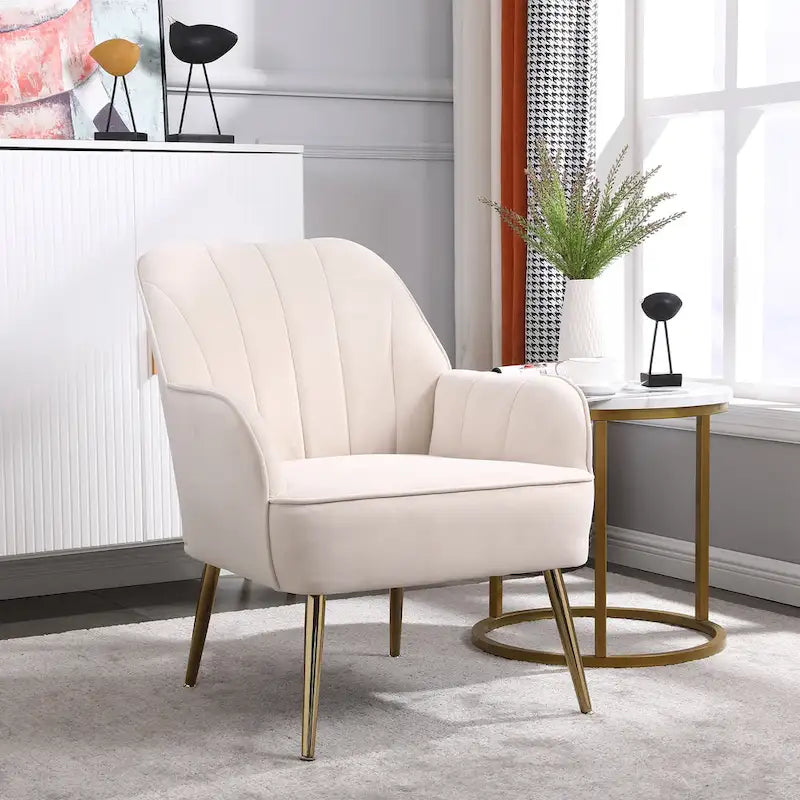 25.2-inch Wide Armrest Modern Chair