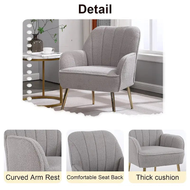 25.2-inch Wide Armrest Modern Chair