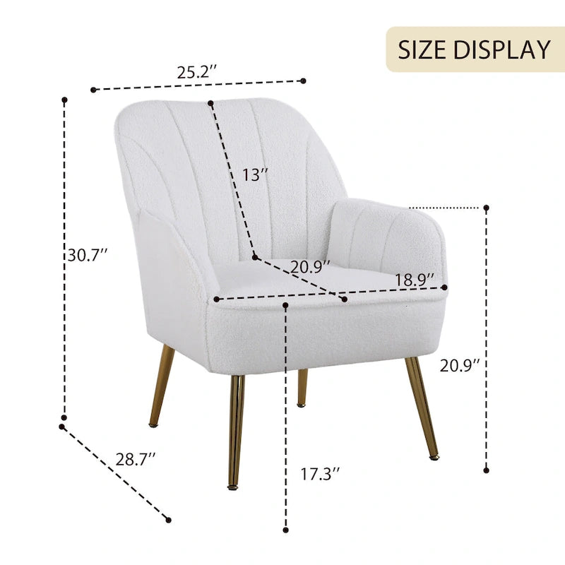 25.2-inch Wide Armrest Modern Chair