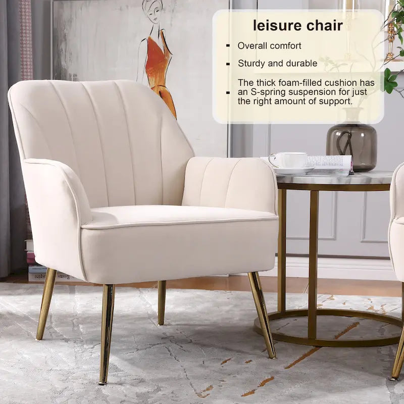 25.2-inch Wide Armrest Modern Chair