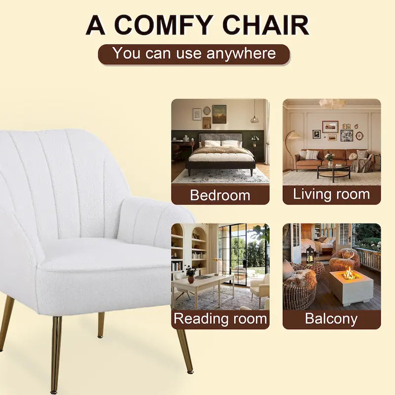 25.2-inch Wide Armrest Modern Chair