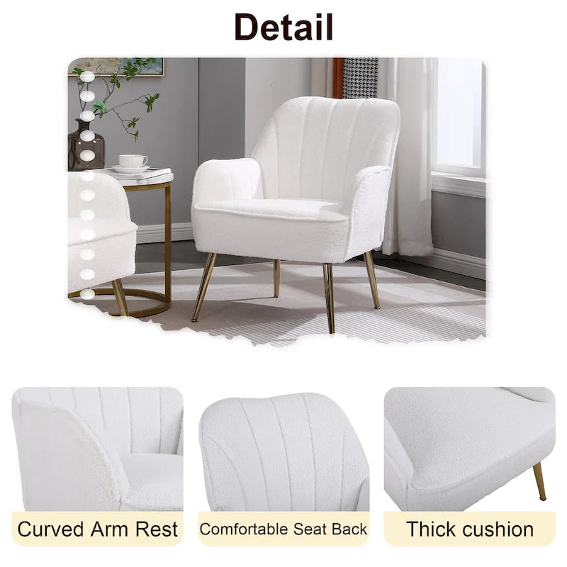 25.2-inch Wide Armrest Modern Chair